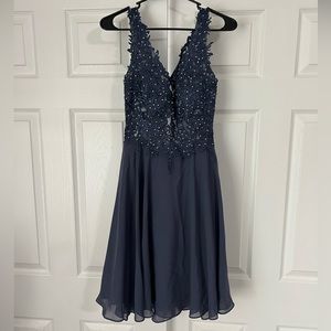NWT Stormy blue JJ’s house cocktail dress, size 8